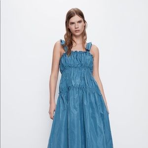 Zara blue taffeta dress!